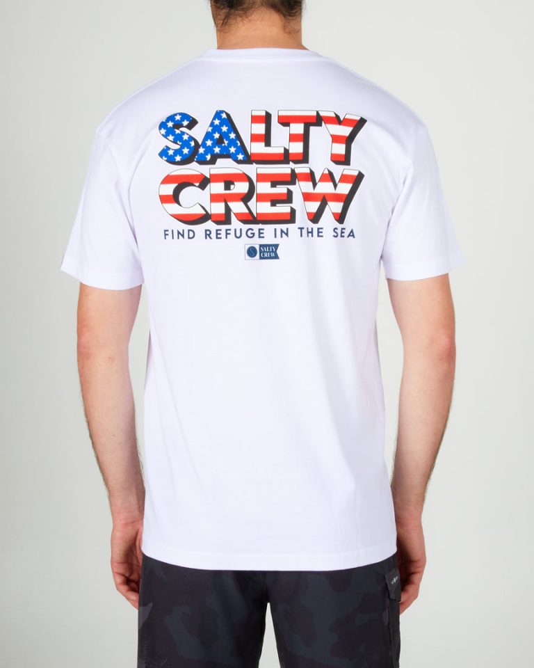 T-shirt Salty Crew Stars and Stripes Premium White