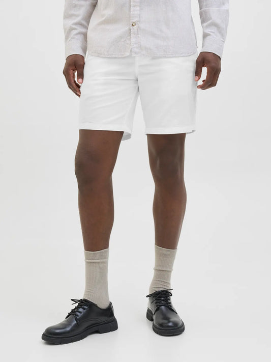 Short Jack & Jones JPSTACE Summer Linen Blend Reg Faded White
