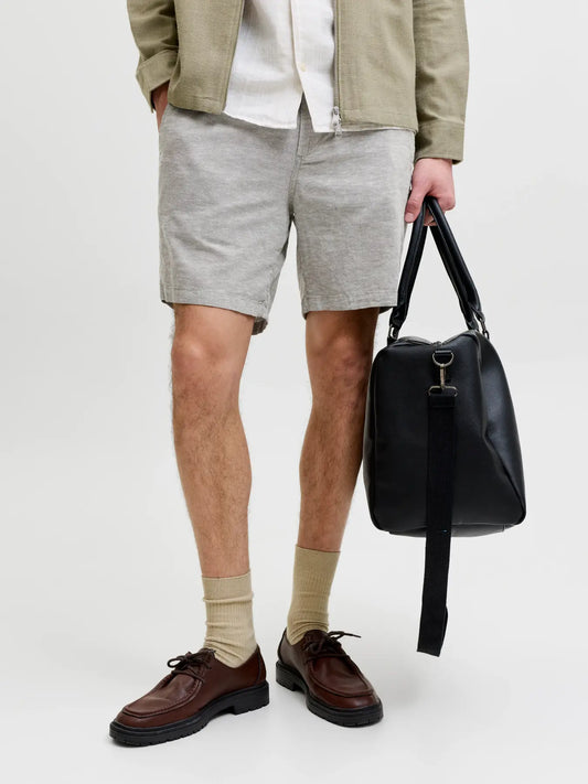 Short Jack & Jones JPSTACE Summer Linen Blend Reg Faded Dusty Olive