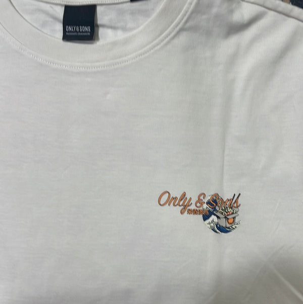 T-shirt Only & Sons Onskeane Relax Cloud Dancer