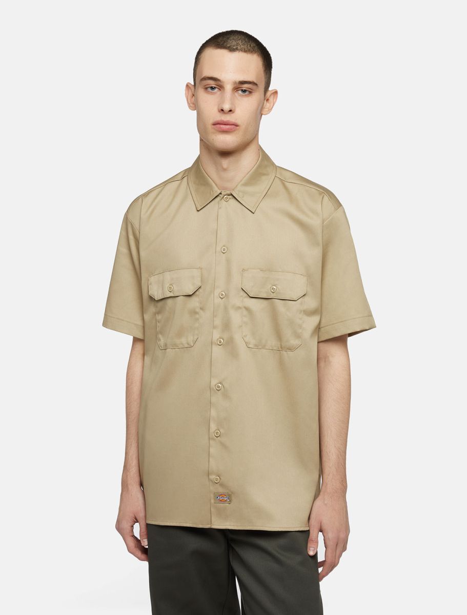 Chemise Manches Courtes Dickies Work Shirt Khaki