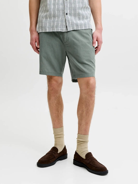 Short Jack & Jones JPSTACE Summer Linen Blend Reg Agave Green