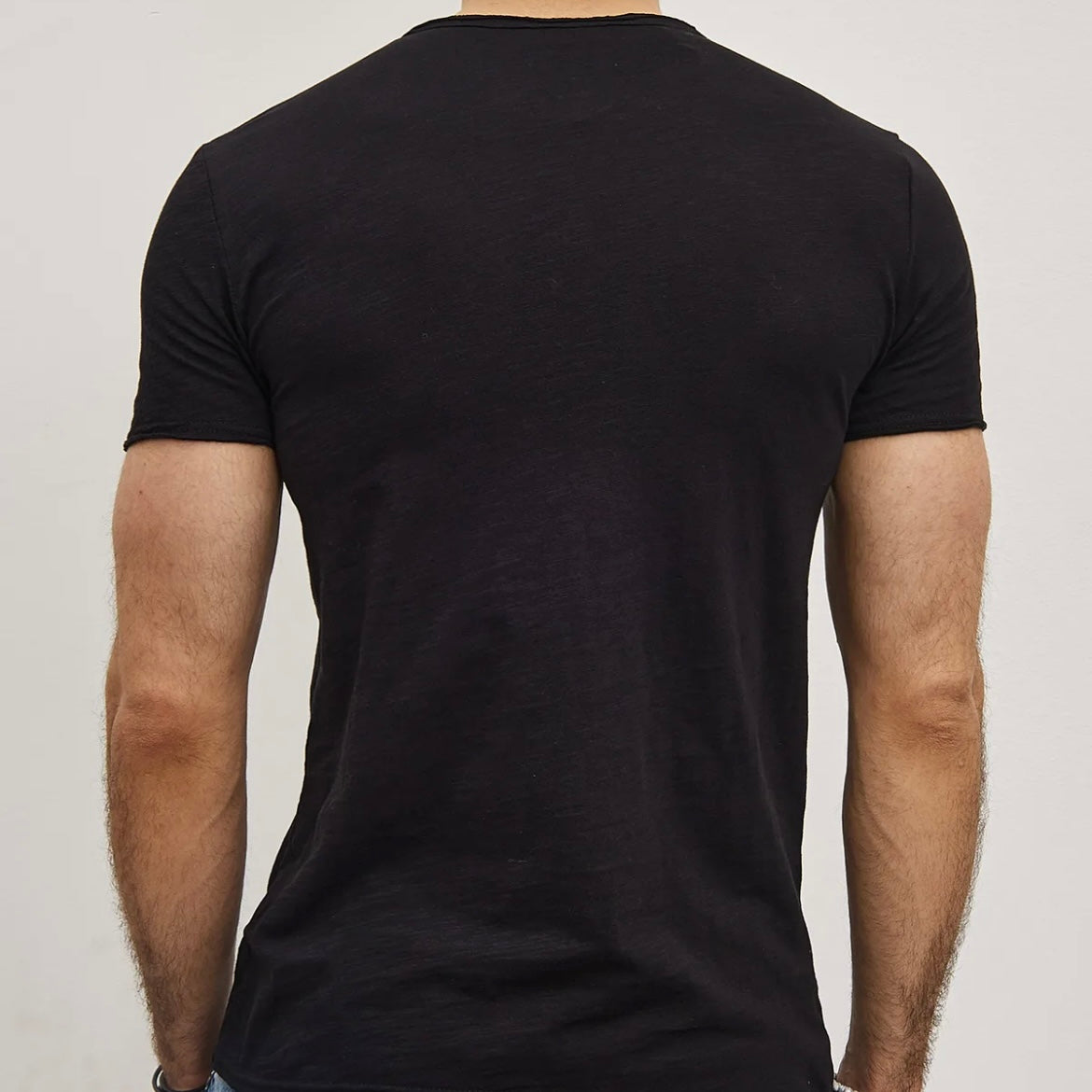 T-shirt Y.Two Col V F037 Noir