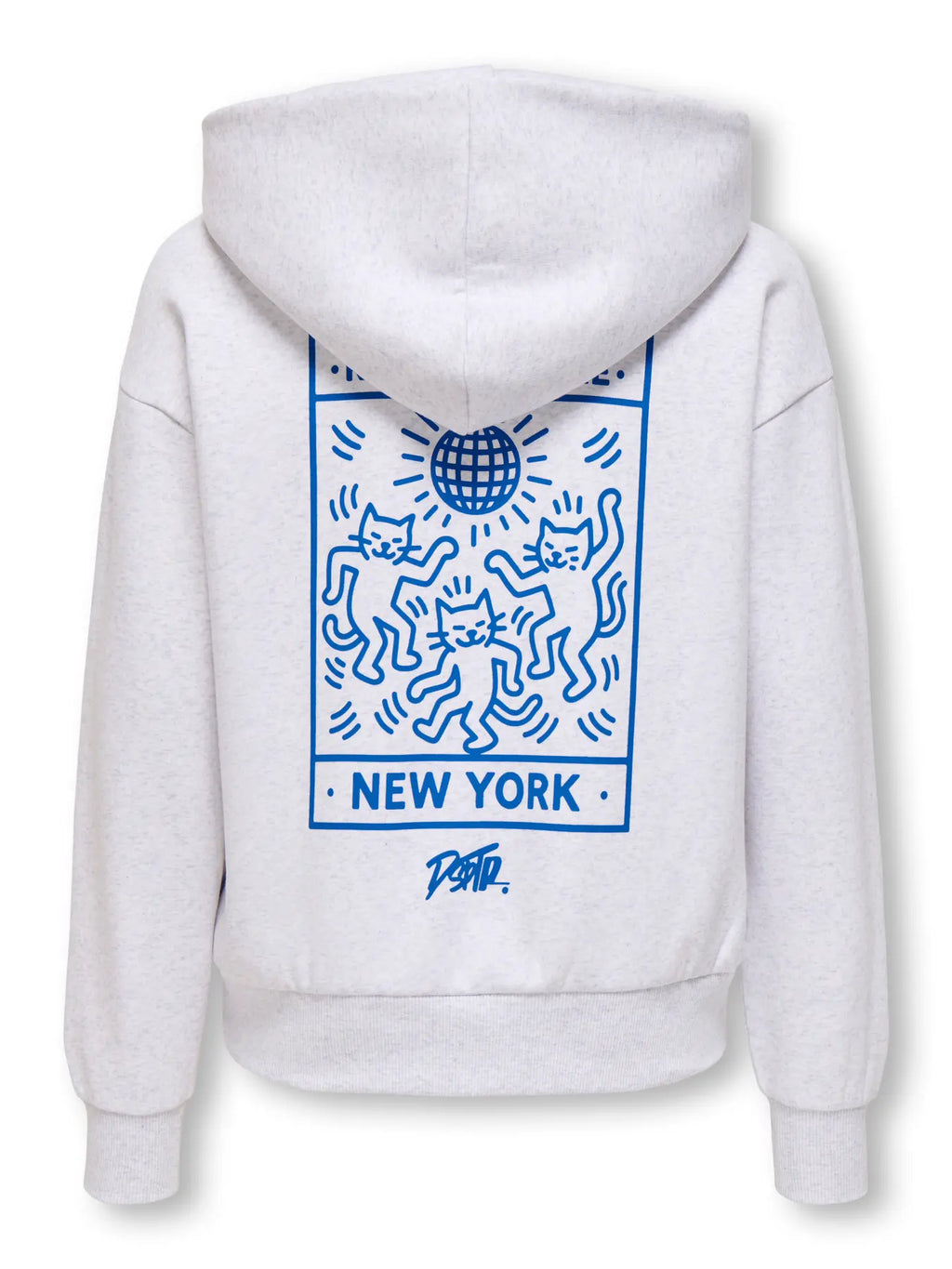 Sweat à Capuche Only & Sons OSJCERES RLX World Wide LS Super Light Grey Melange