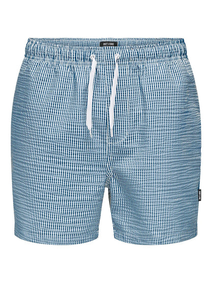 Short de Bain Only & Sons Onsted Swim Seersucker 1841 Quiet Harbor