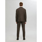 Blazer Selected SLHSLIM Reed Wool Brownie Structure