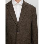 Blazer Selected SLHSLIM Reed Wool Brownie Structure