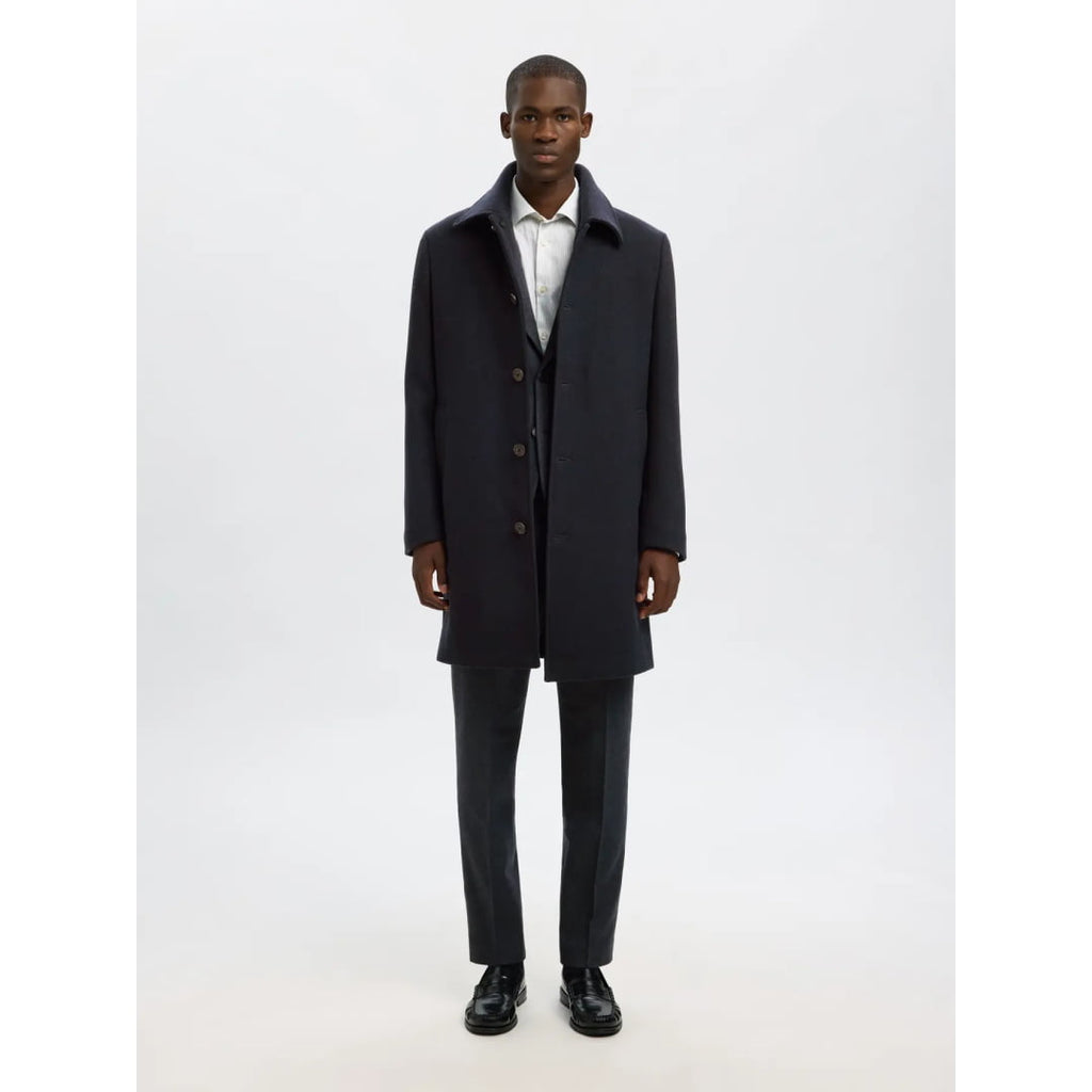 Blazer Selected SLHSLIM Reed Wool Dark Sapphire Structure