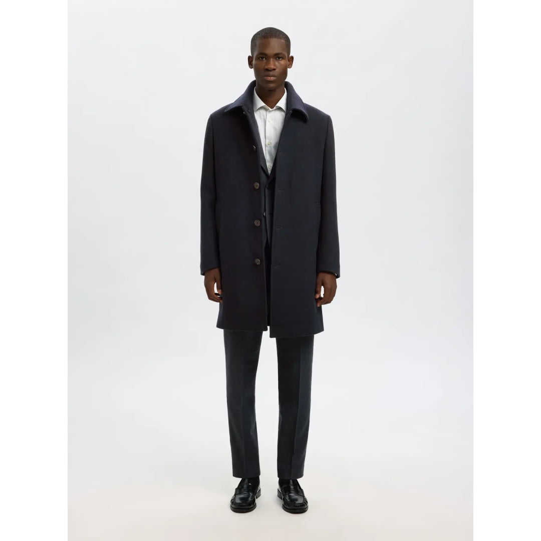 Blazer Selected SLHSLIM Reed Wool Dark Sapphire Structure