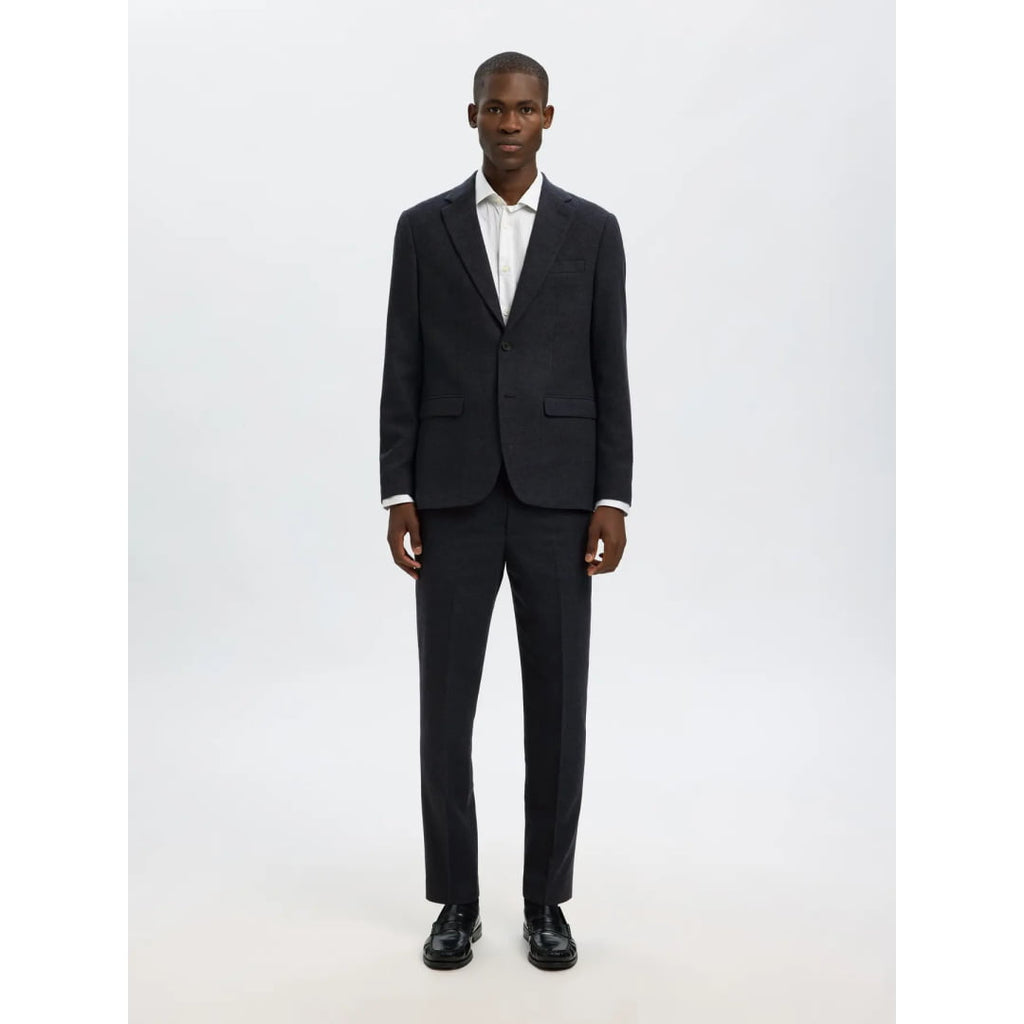 Blazer Selected SLHSLIM Reed Wool Dark Sapphire Structure