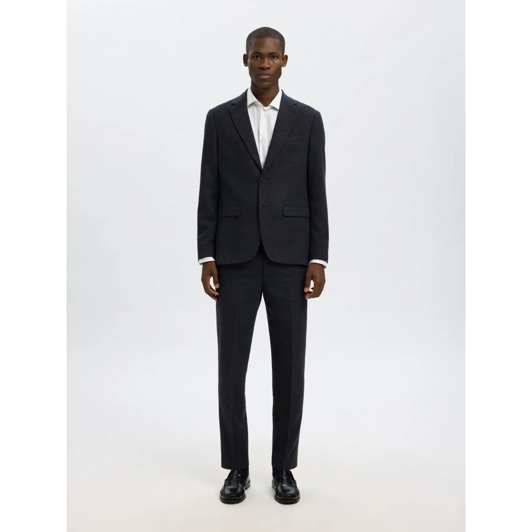 Blazer Selected SLHSLIM Reed Wool Dark Sapphire Structure