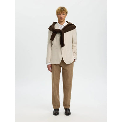 Blazer Selected SLMREG-Charles Linen Oatmeal