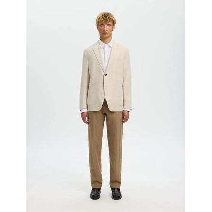 Blazer Selected SLMREG-Charles Linen Oatmeal