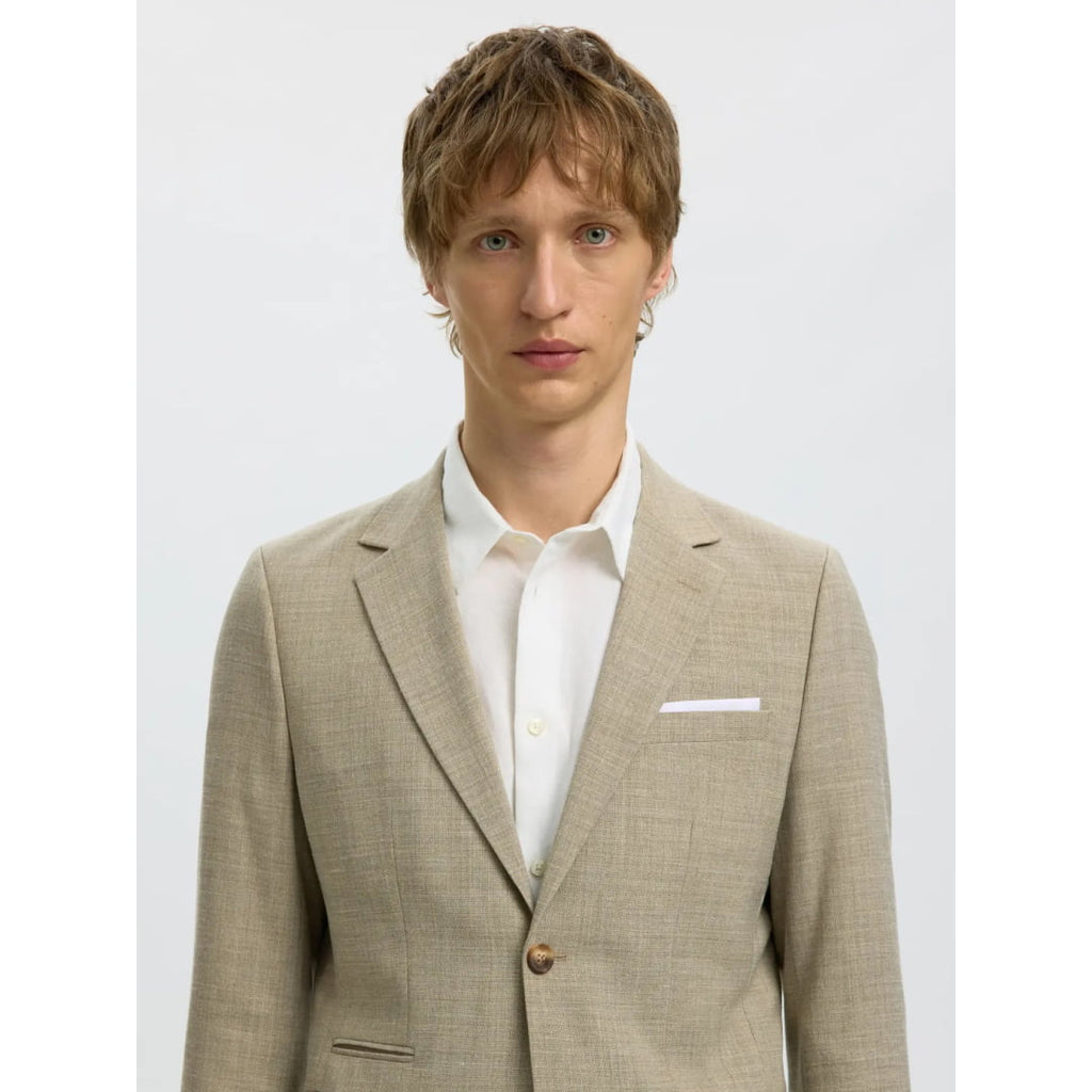 Blazer Selected SLMSLIM-OASIS Linen Sand - Slmslim-oasis