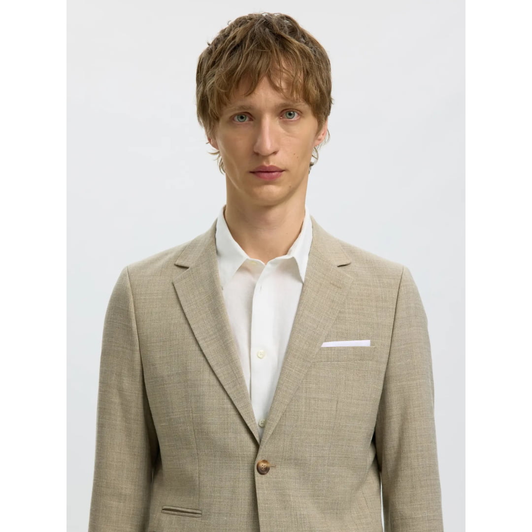 Blazer Selected SLMSLIM-OASIS Linen Sand - Slmslim-oasis