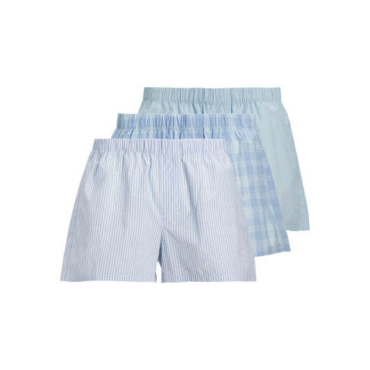 Boxers Jack & Jones JACMILANO Woven 3x Pack Chambray Blue