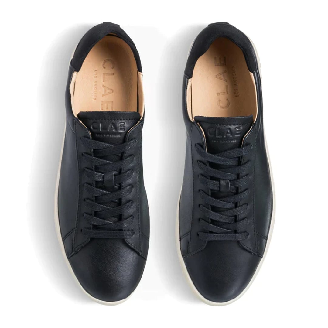 BRADLEY BLACK MILLED LEATHER CLAE - 40 / Bradley Black