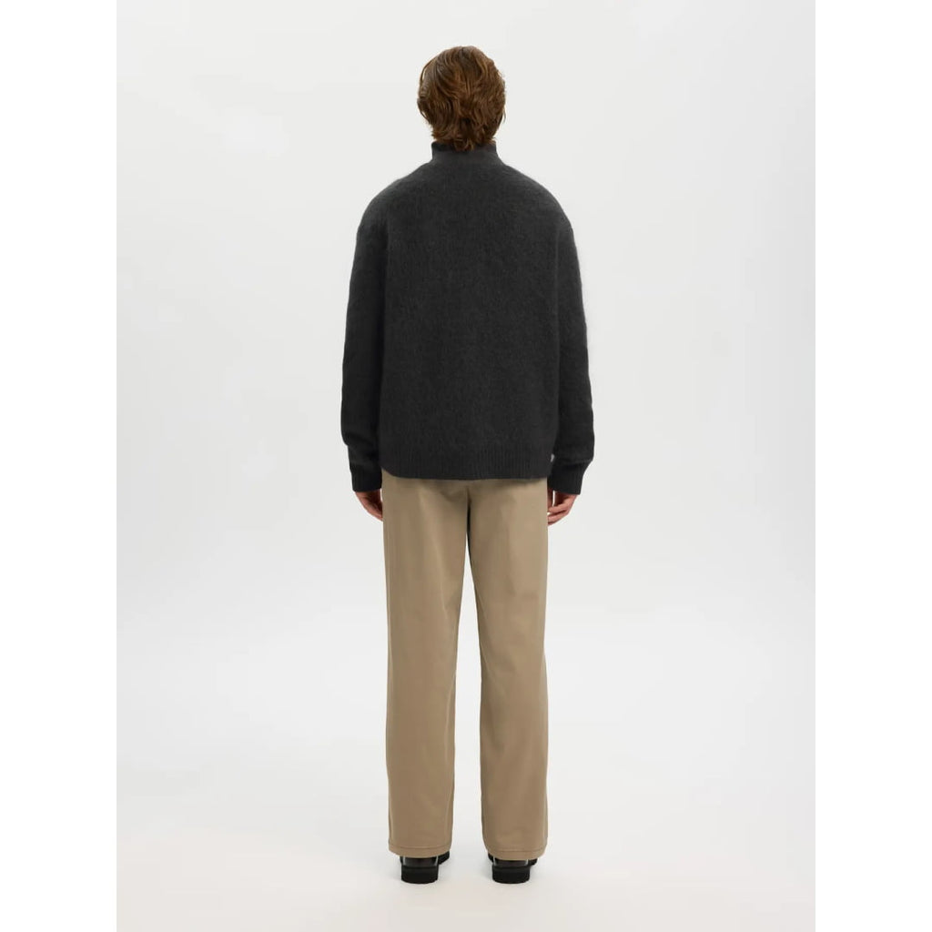 Cardigan Selected SLHMEIS Edit LS Relaxed V-Neck Asphalt