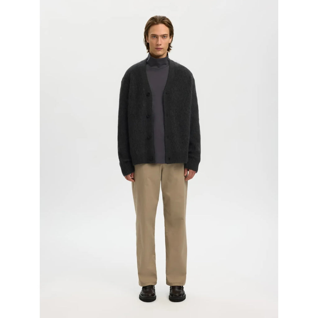 Cardigan Selected SLHMEIS Edit LS Relaxed V-Neck Asphalt
