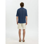 Cardigan Selected SLHSHANE SS Open Polo Struc Sargasso Sea