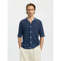 Cardigan Selected SLHSHANE SS Open Polo Struc Sargasso Sea