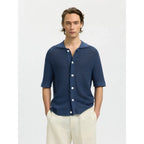 Cardigan Selected SLHSHANE SS Open Polo Struc Sargasso Sea