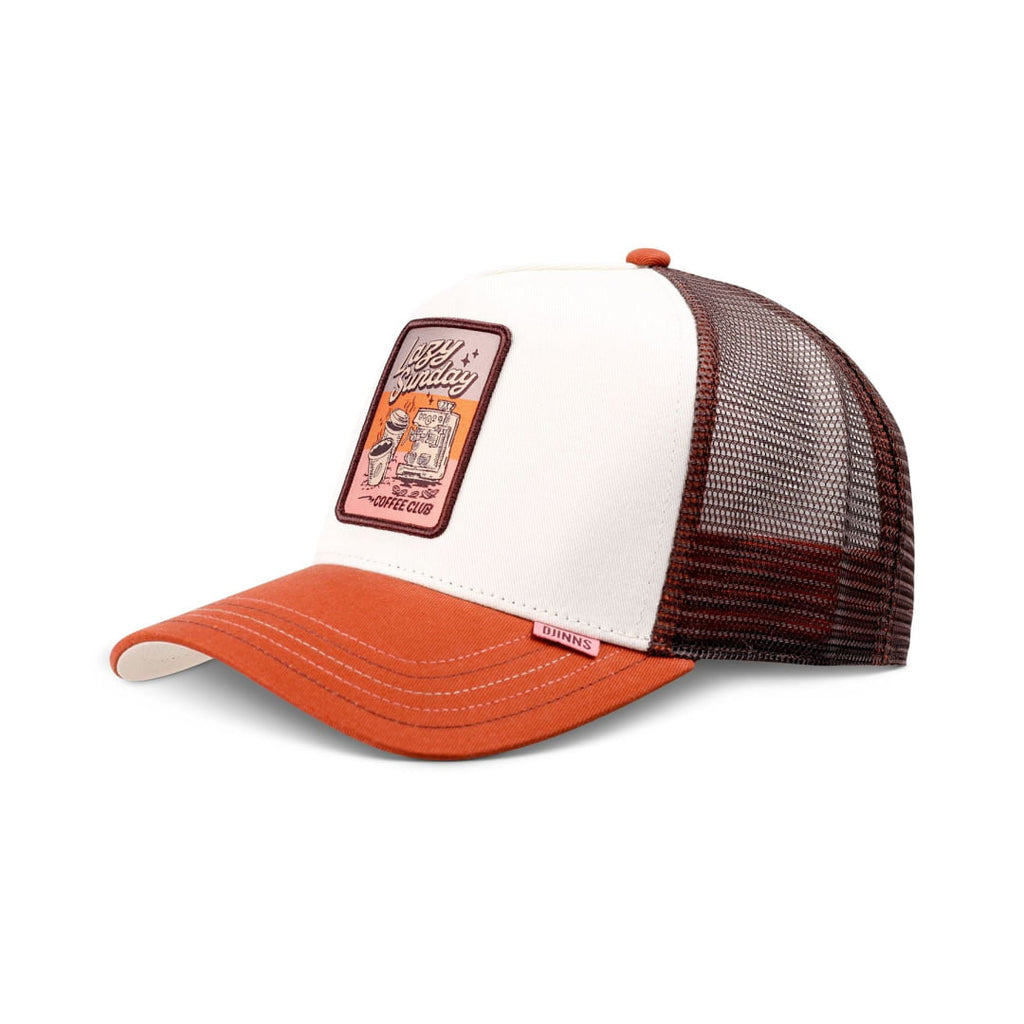 Casquette Djinn’s Trucker HFT LSCC Funky Patch White Brown