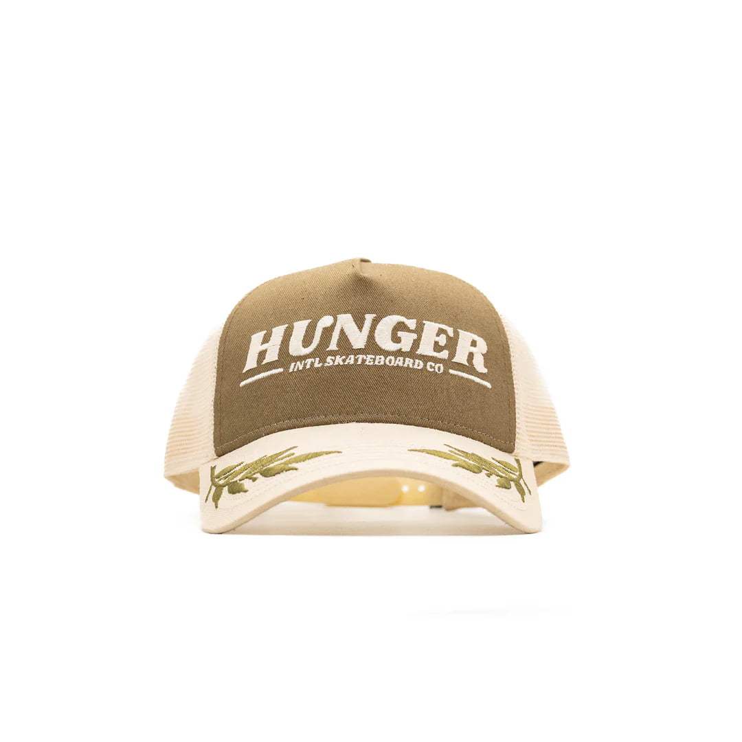 Casquette HUNGER Trucker Kaki Antique White - Unique