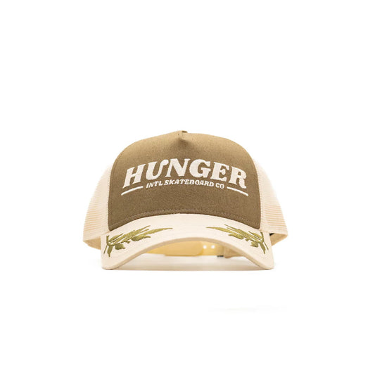 Casquette HUNGER Trucker Kaki Antique White - Unique