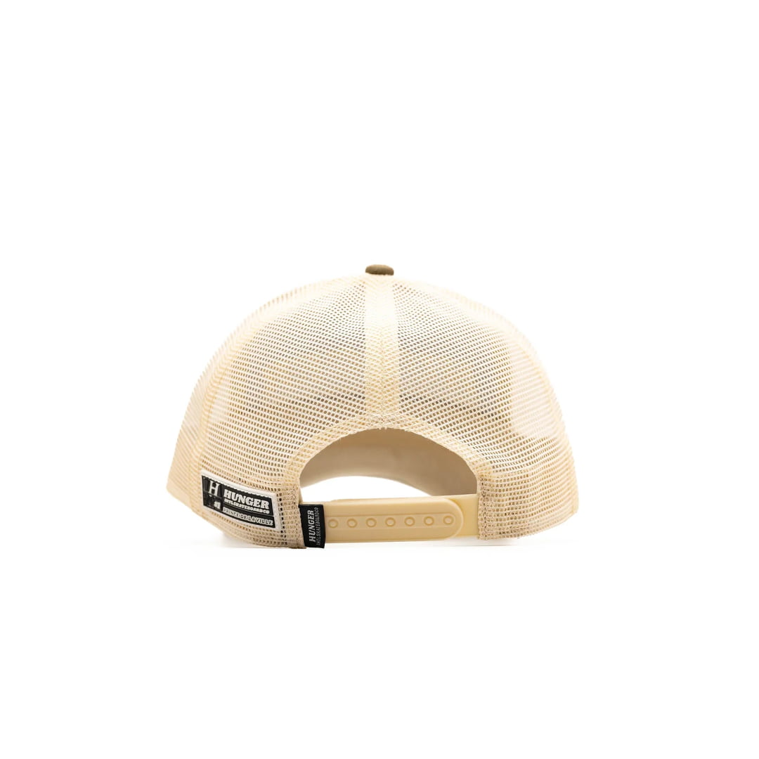Casquette HUNGER Trucker Kaki Antique White - Unique