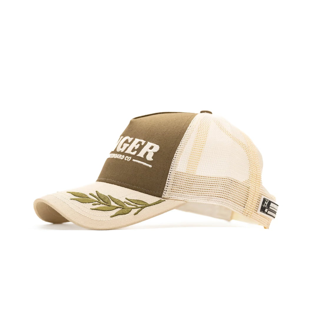 Casquette HUNGER Trucker Kaki Antique White - Unique