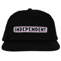 Casquette Independent Bar Logo Snapback Black - Unique