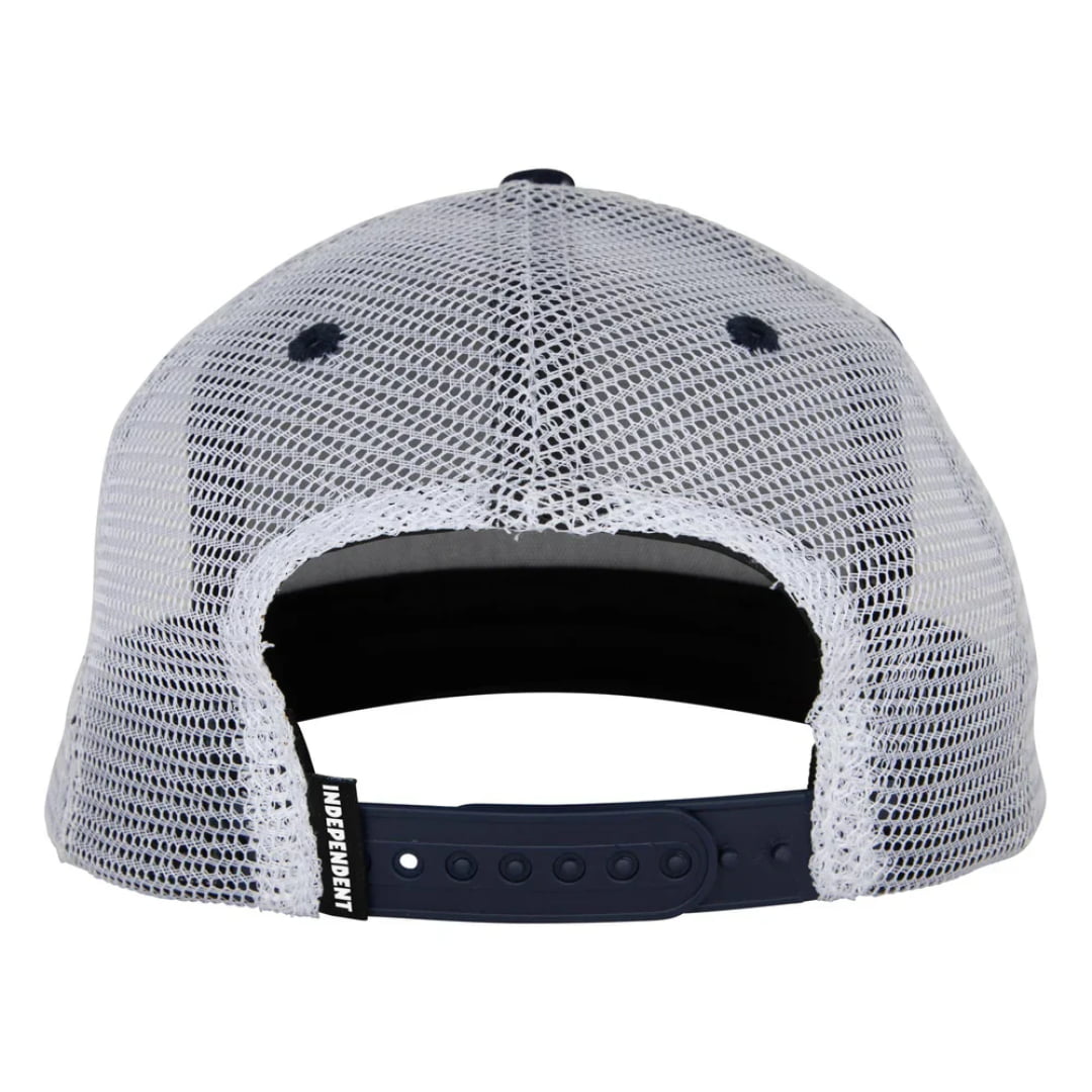 Casquette Independent Span Mesh Trucker White Navy - Unique