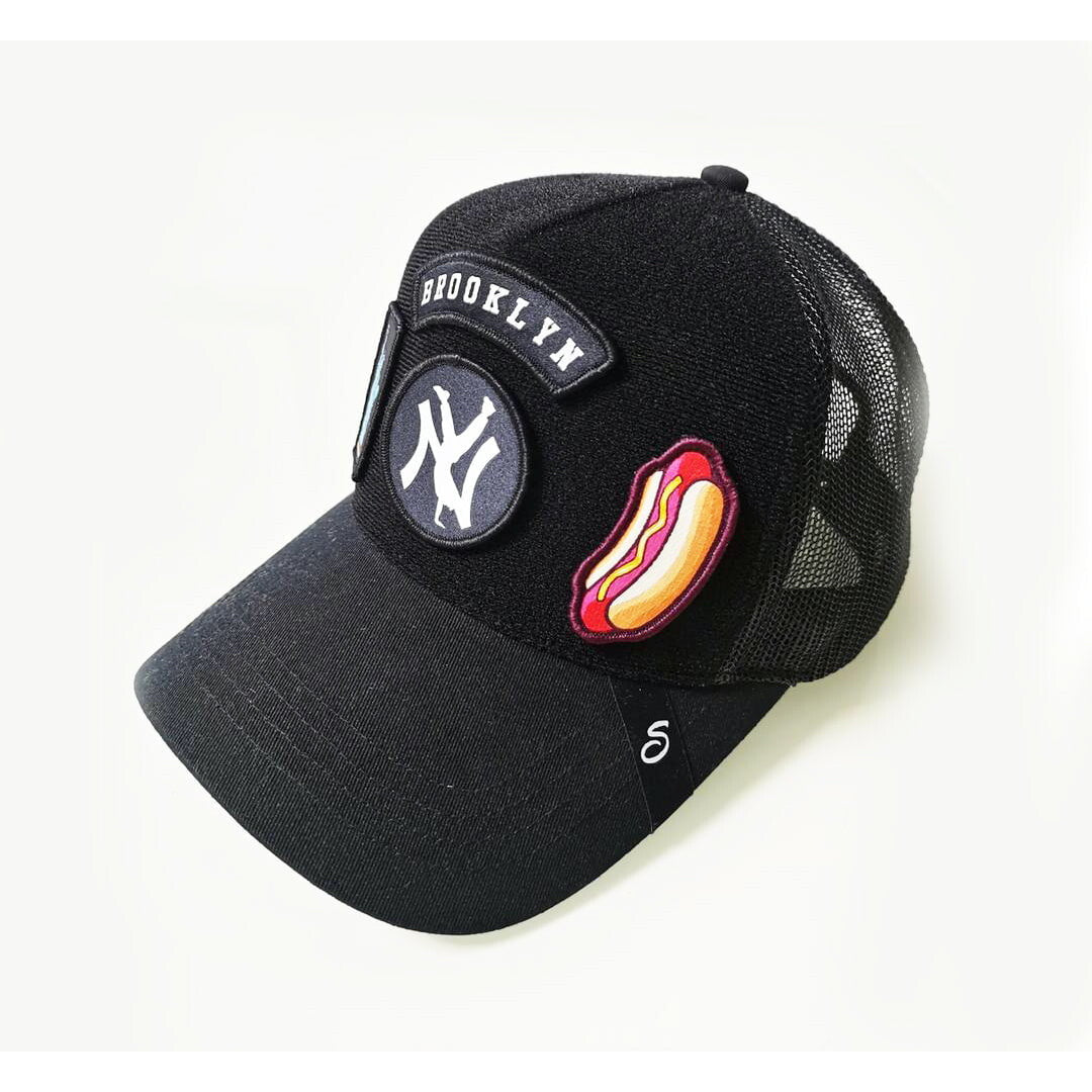 Casquette Scratchy’s Trucker Full Velcro Noir - Unique /