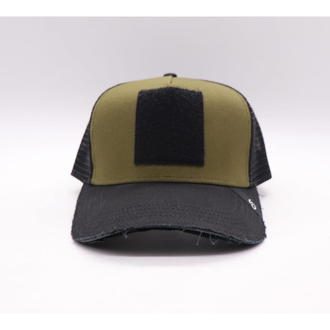 Casquette Scratchy’s Trucker Kaki Visiere Noir Destroy