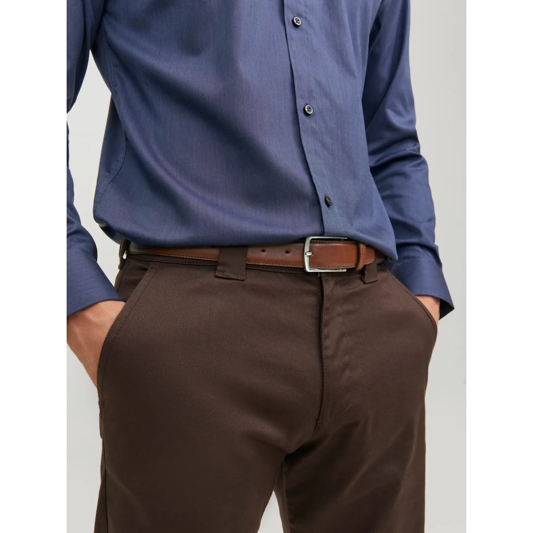 Ceinture Jack & Jones JACCHRISTOPHER Cognac Normal Buckle