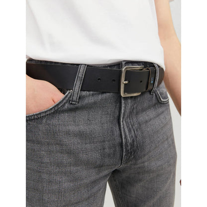 Ceinture Jack & Jones JACFLAG Leather 4CM Black Jacflag 4cm
