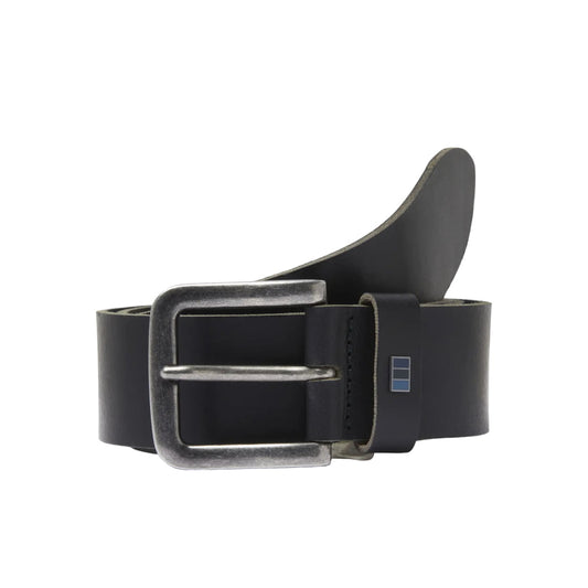 Ceinture Jack & Jones JACFLAG Leather 4CM Black Jacflag 4cm