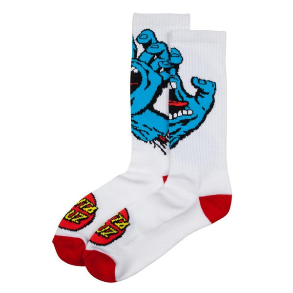 Chaussettes Santa Cruz Screaming Hand White - Unique / Black