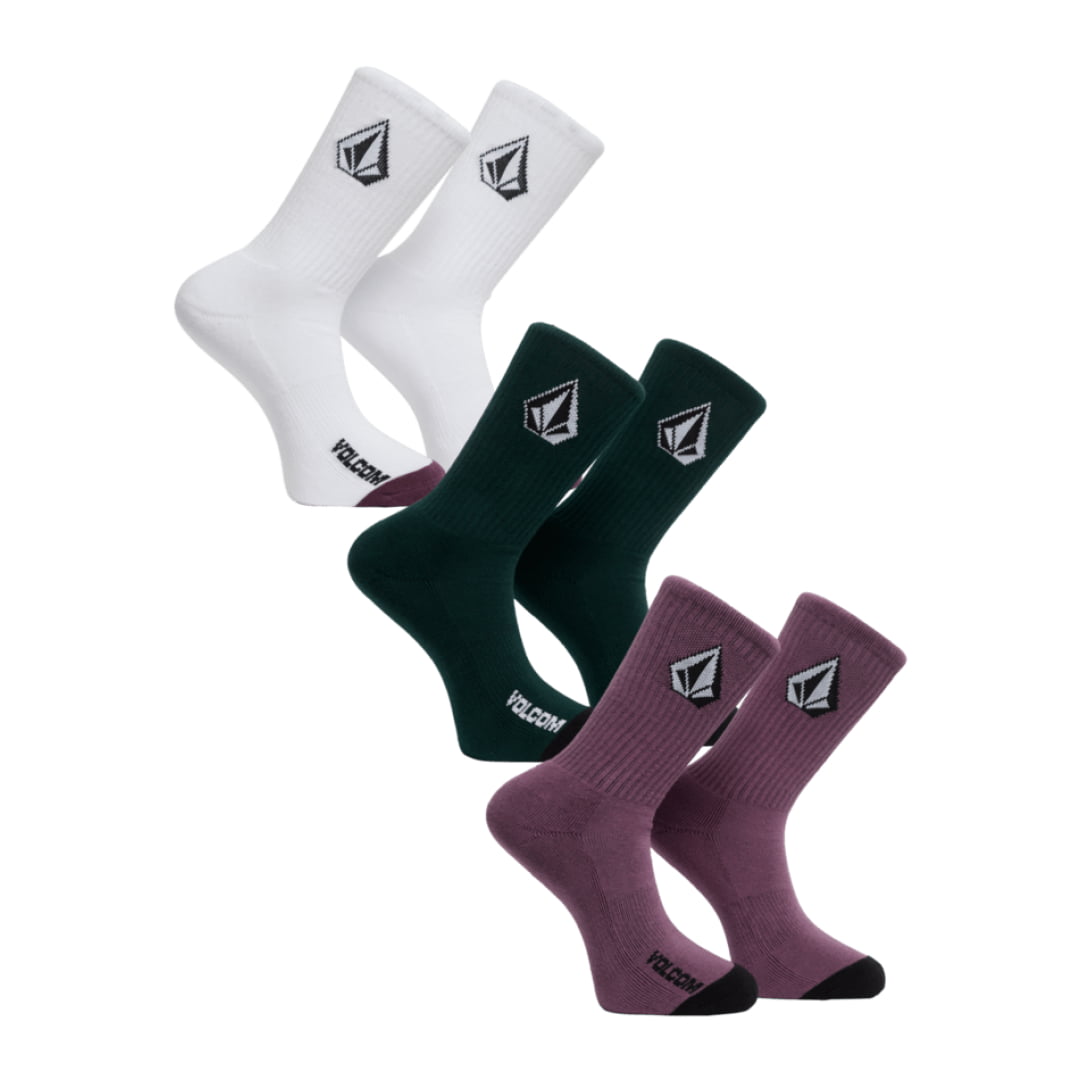 Chaussettes Volcom Full Stone 3PK Multi - Unique