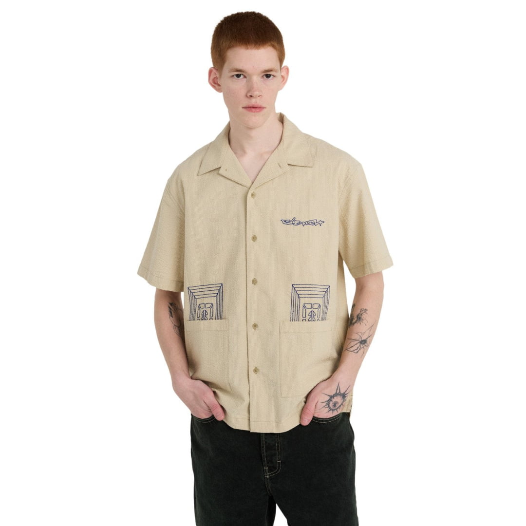 Chemise Element Seersucker Embroidery Aluminium