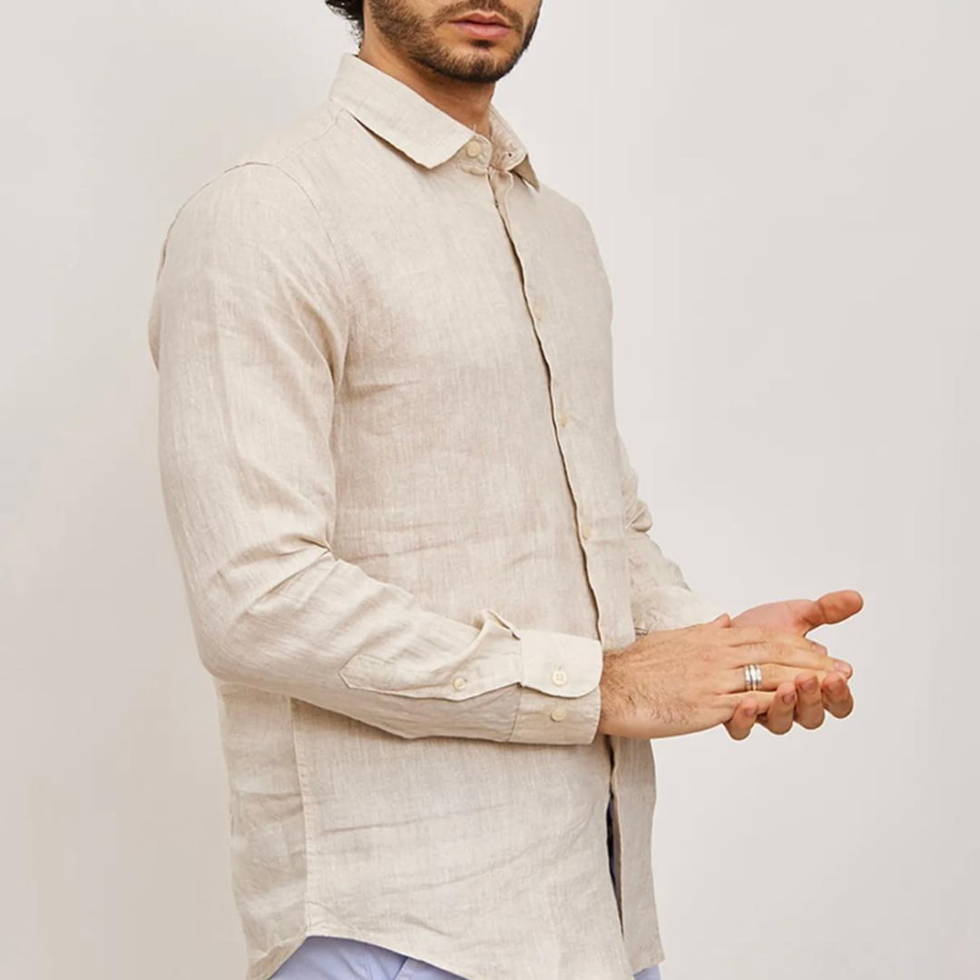 Chemise en Lin Noos Beige - Insidshop.com