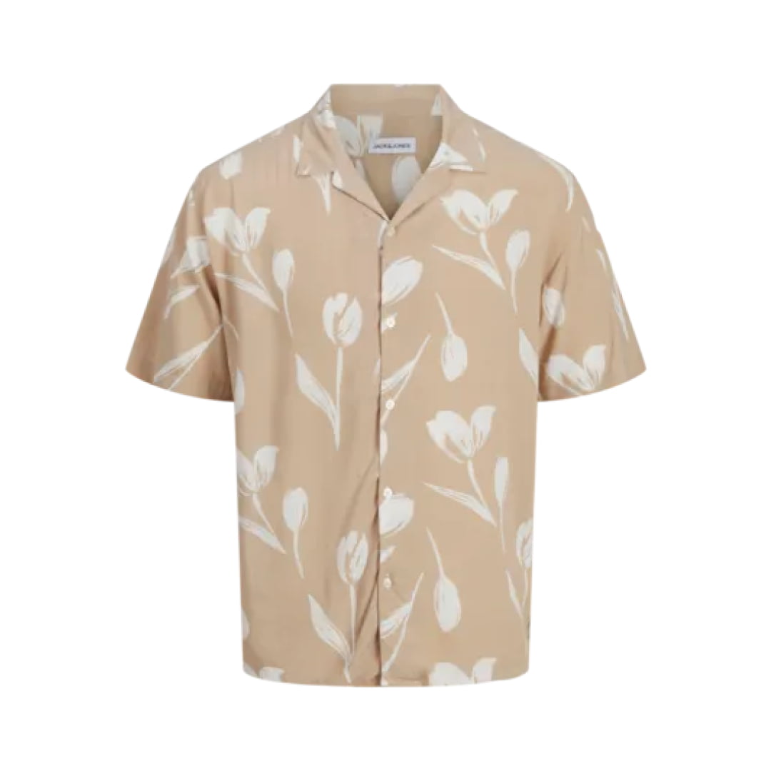 Chemise Jack & Jones JJEJEFF Charge Resort Oxford Tan