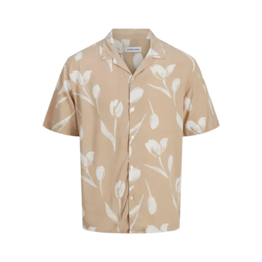 Chemise Jack & Jones JJEJEFF Charge Resort Oxford Tan