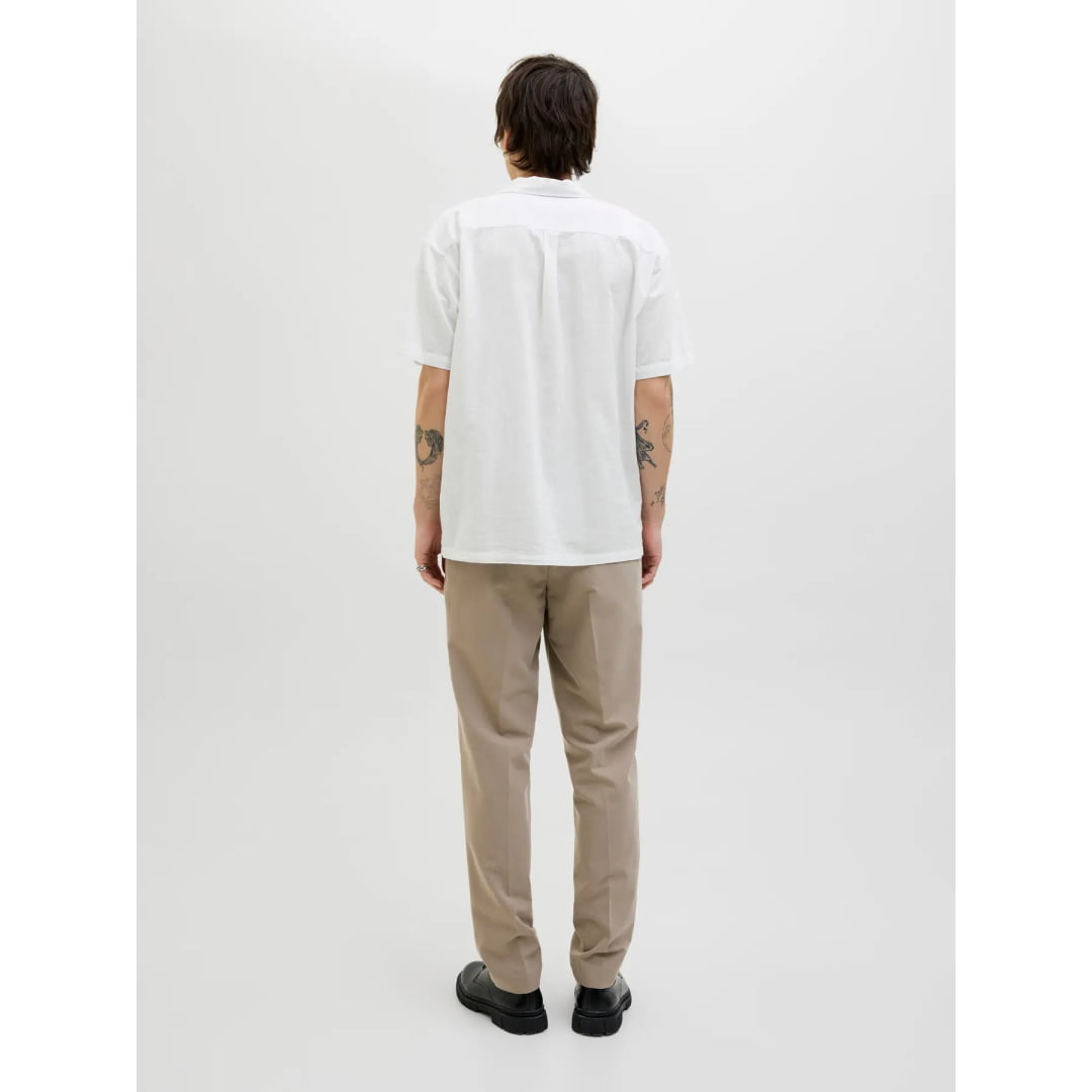 Chemise Jack & Jones JJESUMMER Resort White - Jjesummer