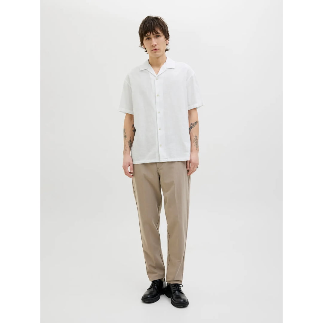 Chemise Jack & Jones JJESUMMER Resort White - Jjesummer