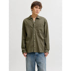 Chemise Jack & Jones JJETRISTAN Overshirt LS Dusty Olive