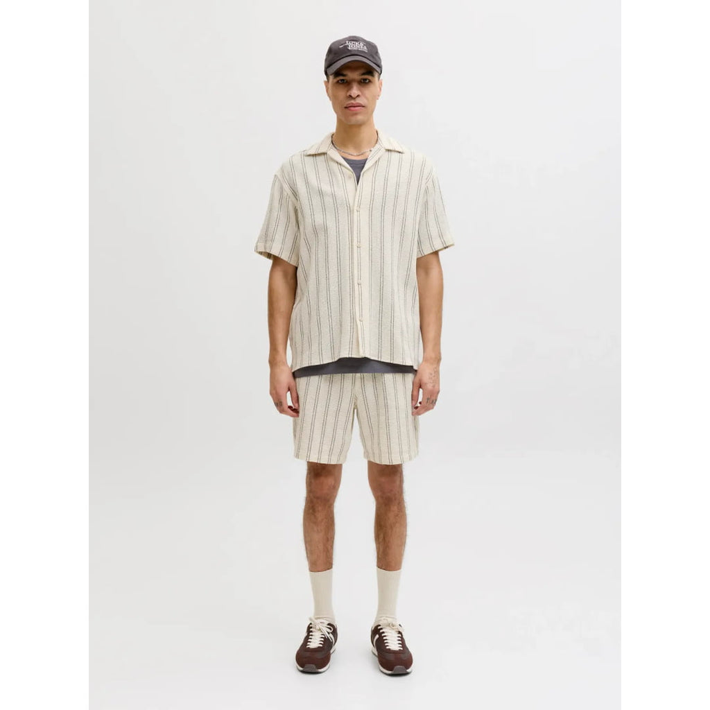Chemise Jack & Jones JORCOBA Stripe Resort Antique White