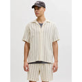 Chemise Jack & Jones JORCOBA Stripe Resort Antique White