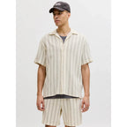 Chemise Jack & Jones JORCOBA Stripe Resort Antique White